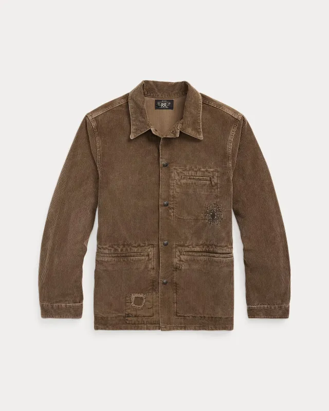 RRL Repaired Corduroy Overshirt sold by Cave and Post