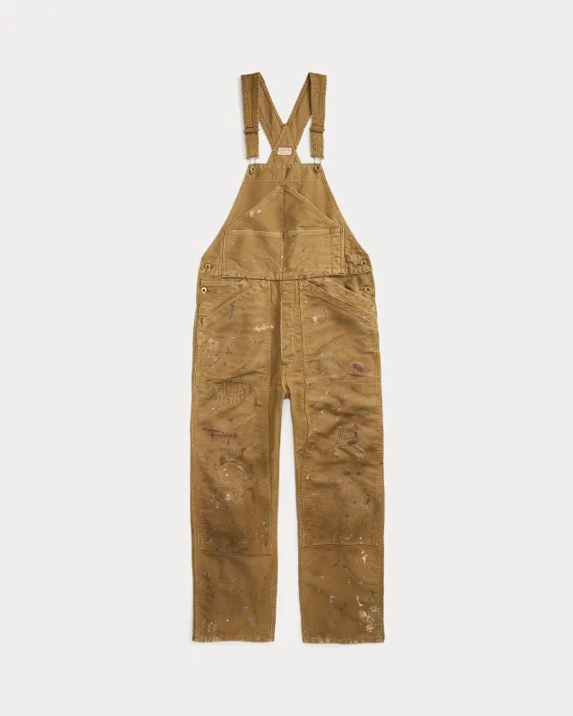RRL Paint-Splattered Cotton Moleskin Overall sold by Cave and Post