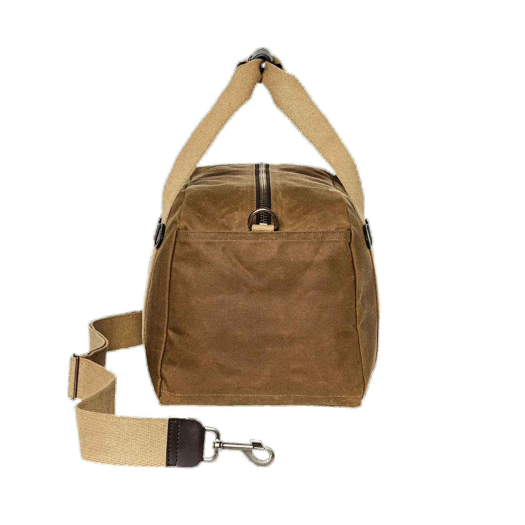 SMALL TIN CLOTH DUFFLE BAG - DARK TAN sold by Cave and Post product image thumbnail 3