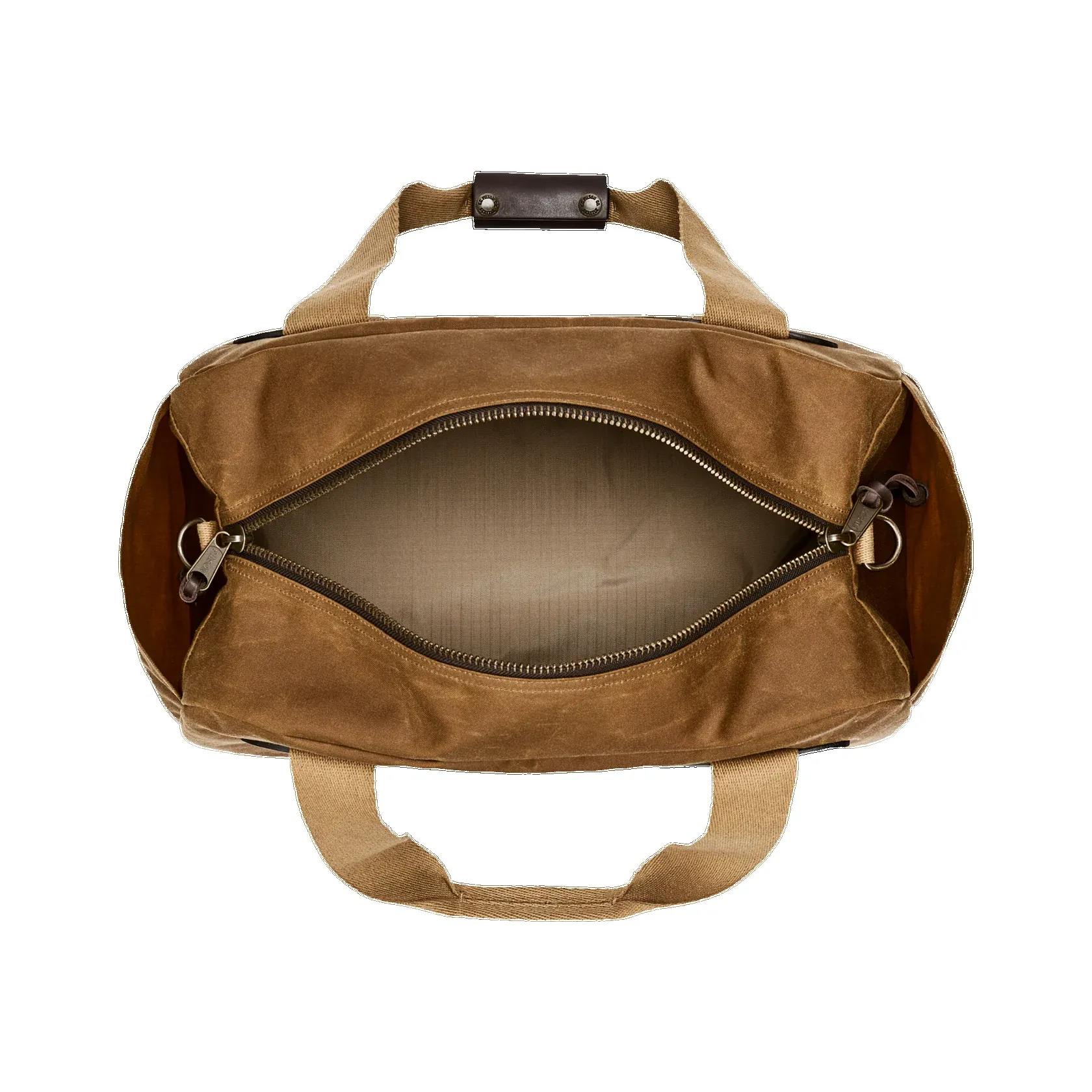 SMALL TIN CLOTH DUFFLE BAG - DARK TAN sold by Cave and Post product image thumbnail 5