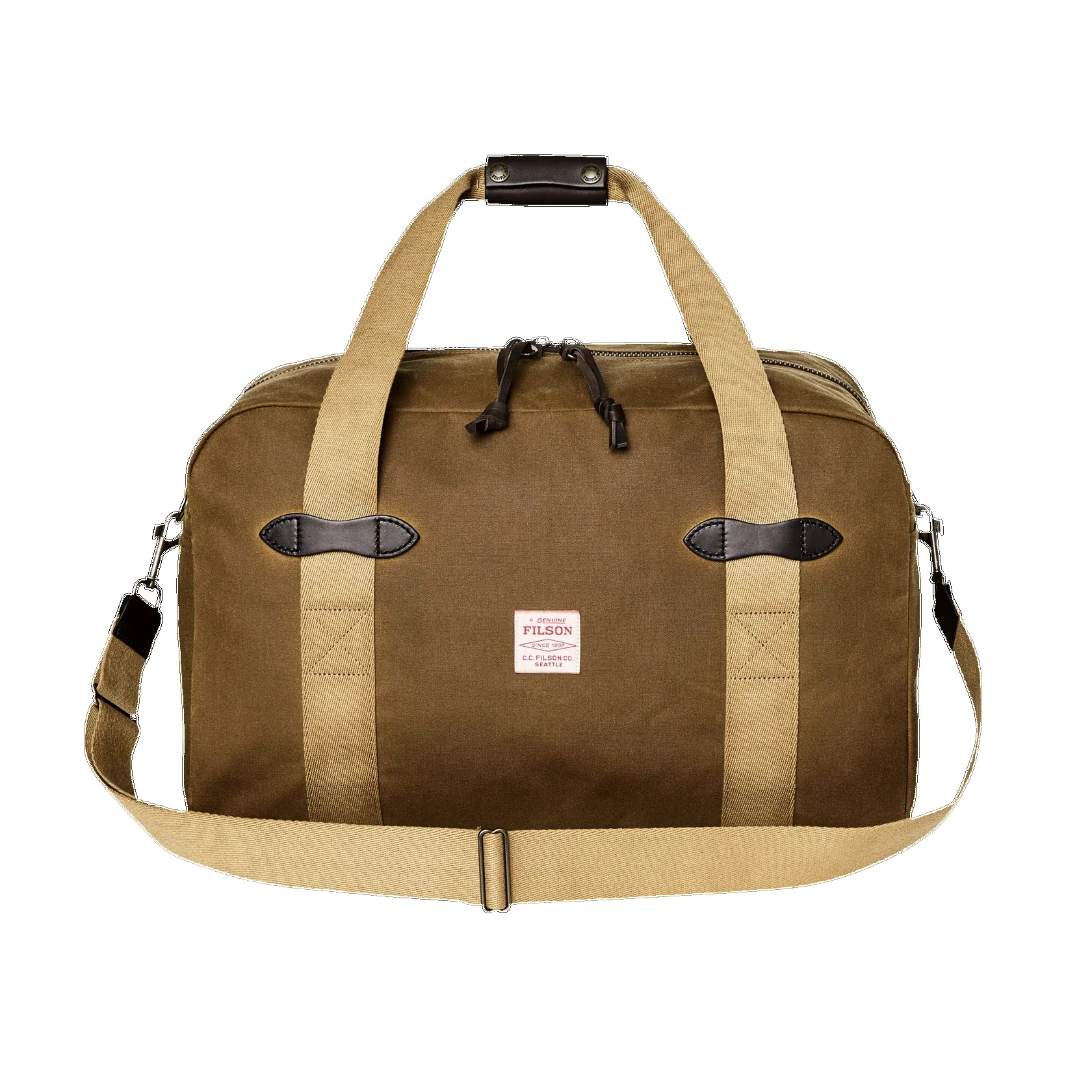 MEDIUM TIN CLOTH DUFFLE BAG - DARK TAN sold by Cave and Post