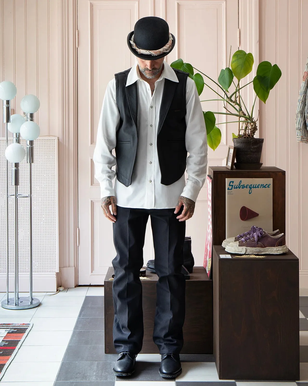 Indigofera Rick Leather Vest sold by Cave and Post product image thumbnail 2