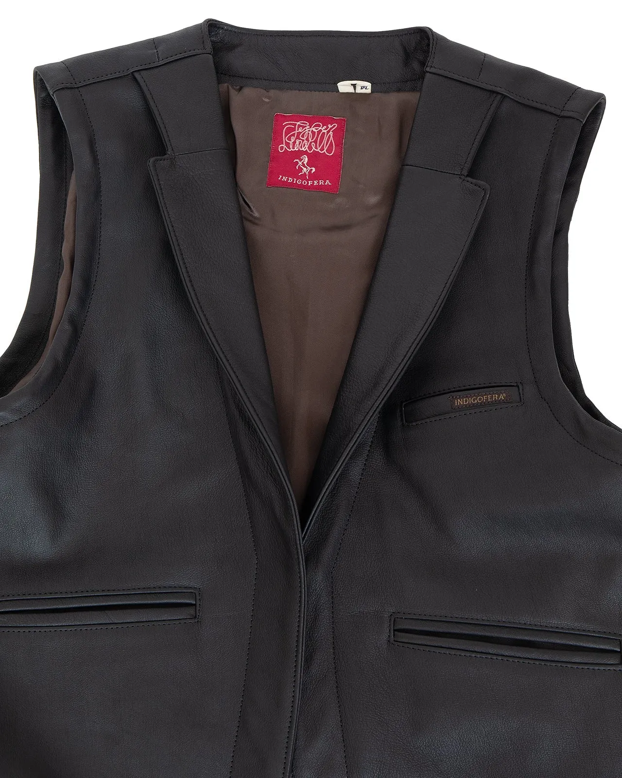 Indigofera Rick Leather Vest sold by Cave and Post product image thumbnail 4