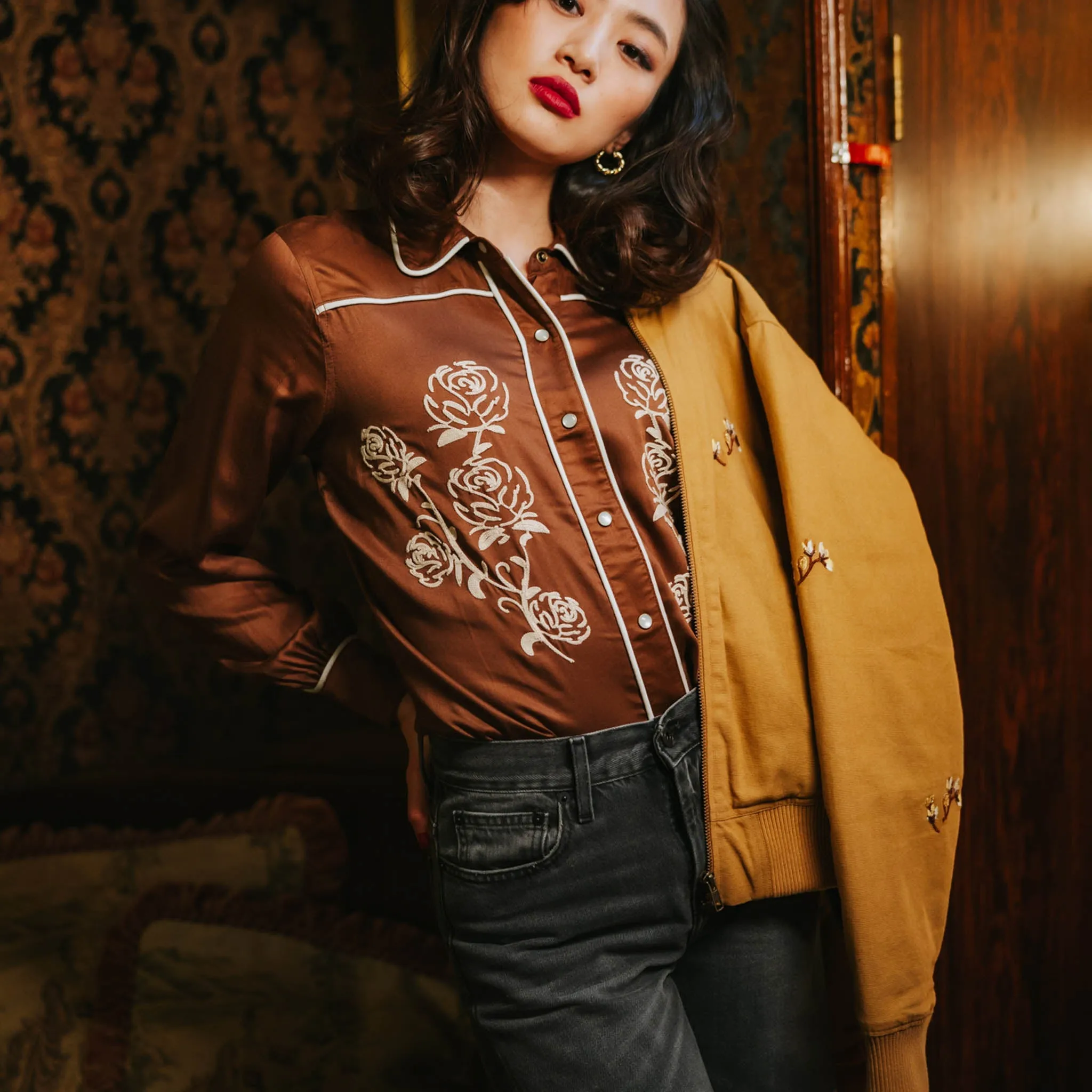 Dakota Embroidered Long Sleeve Shirt sold by Cave and Post product image thumbnail 3