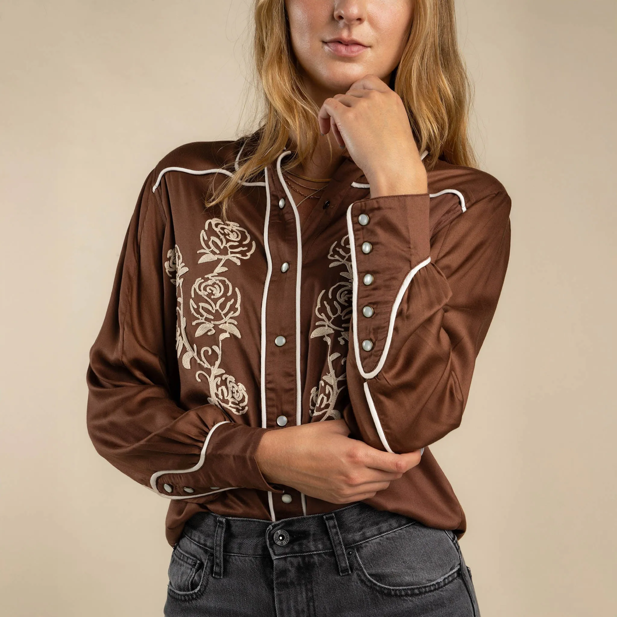 Dakota Embroidered Long Sleeve Shirt sold by Cave and Post product image thumbnail 4