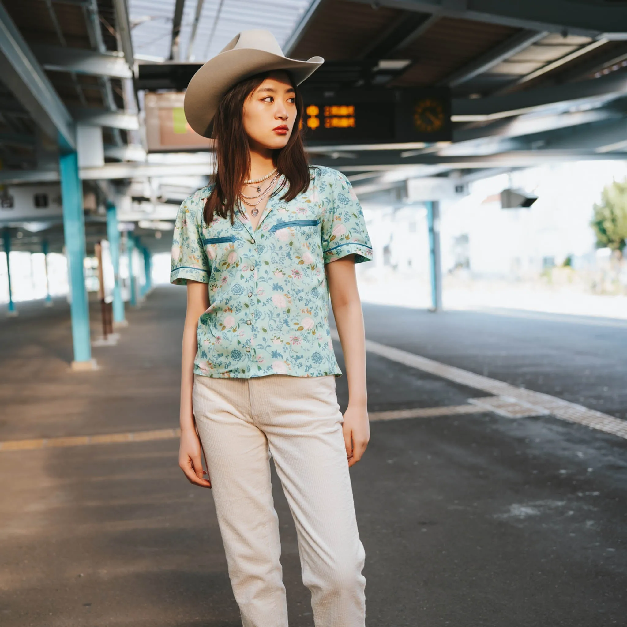 Cheyenne Western Shirt - Mint Floral sold by Cave and Post product image thumbnail 2