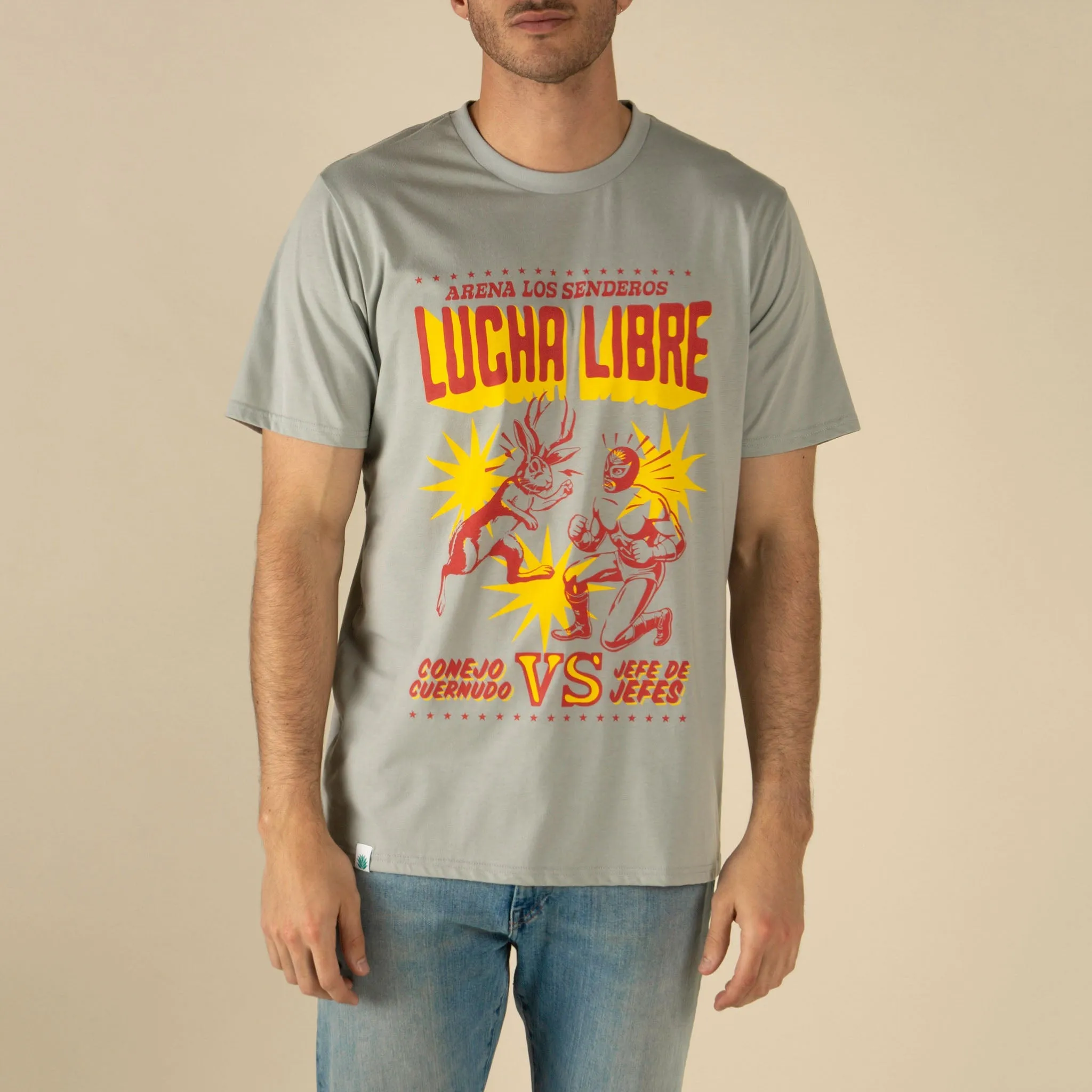 Lucha Libre T-Shirt - Sky Blue sold by Cave and Post product image thumbnail 2