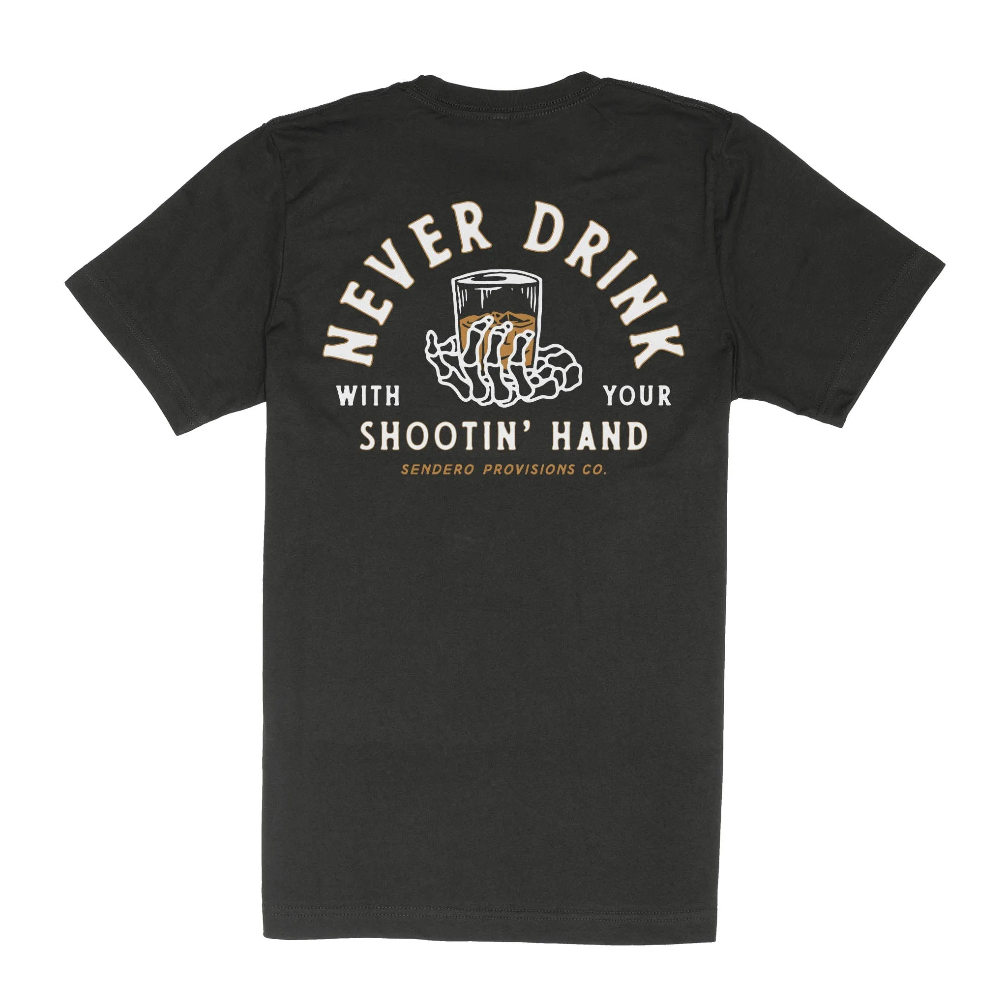 Shootin' Hand T-Shirt - Black sold by Cave and Post