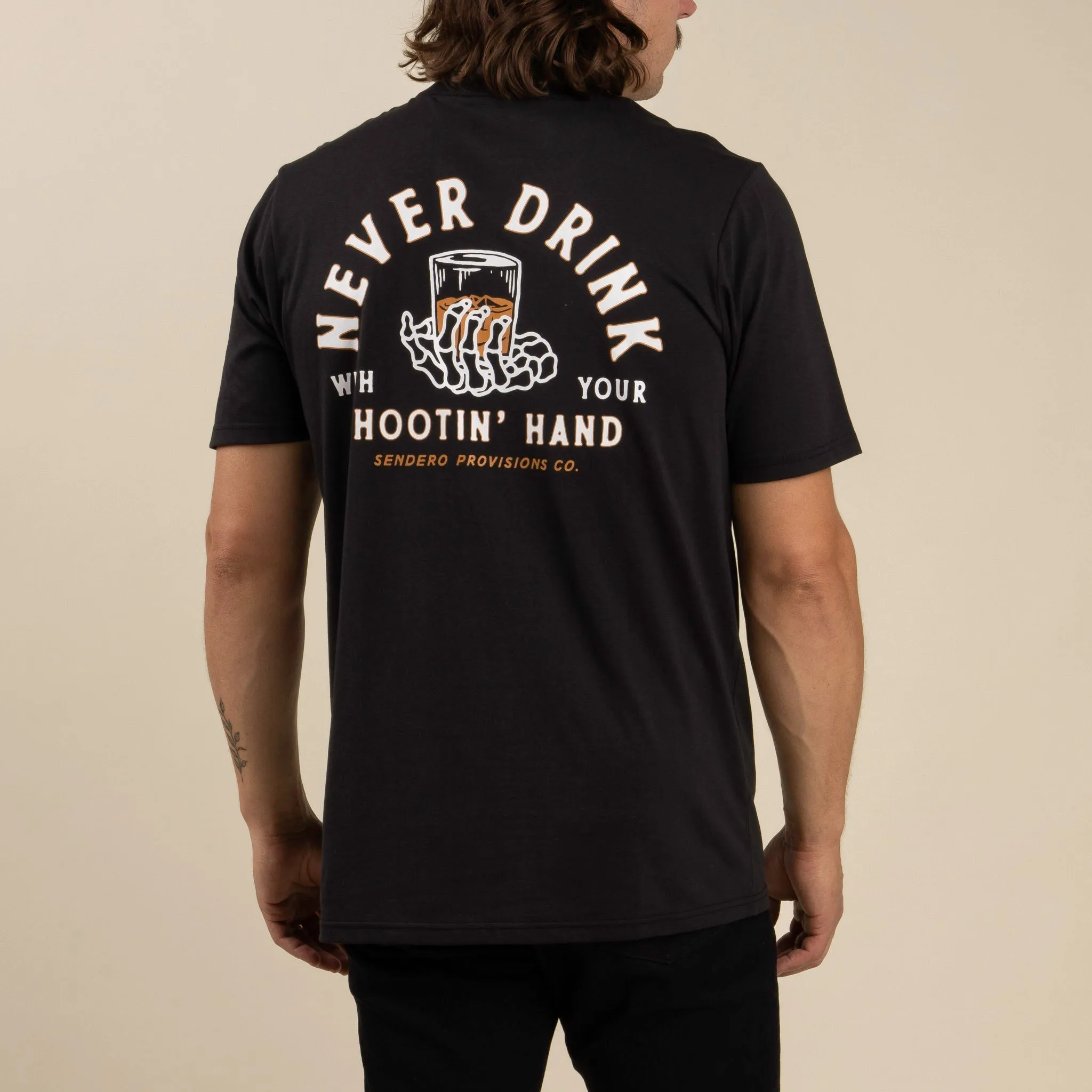Shootin' Hand T-Shirt - Black sold by Cave and Post product image thumbnail 2
