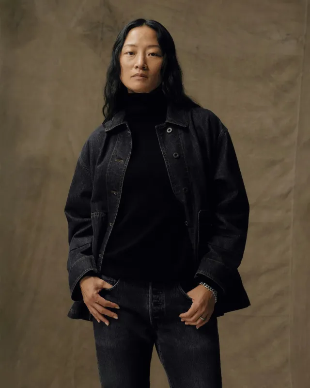 Women's Denim Barn Coat - Rinse Black made by Filson