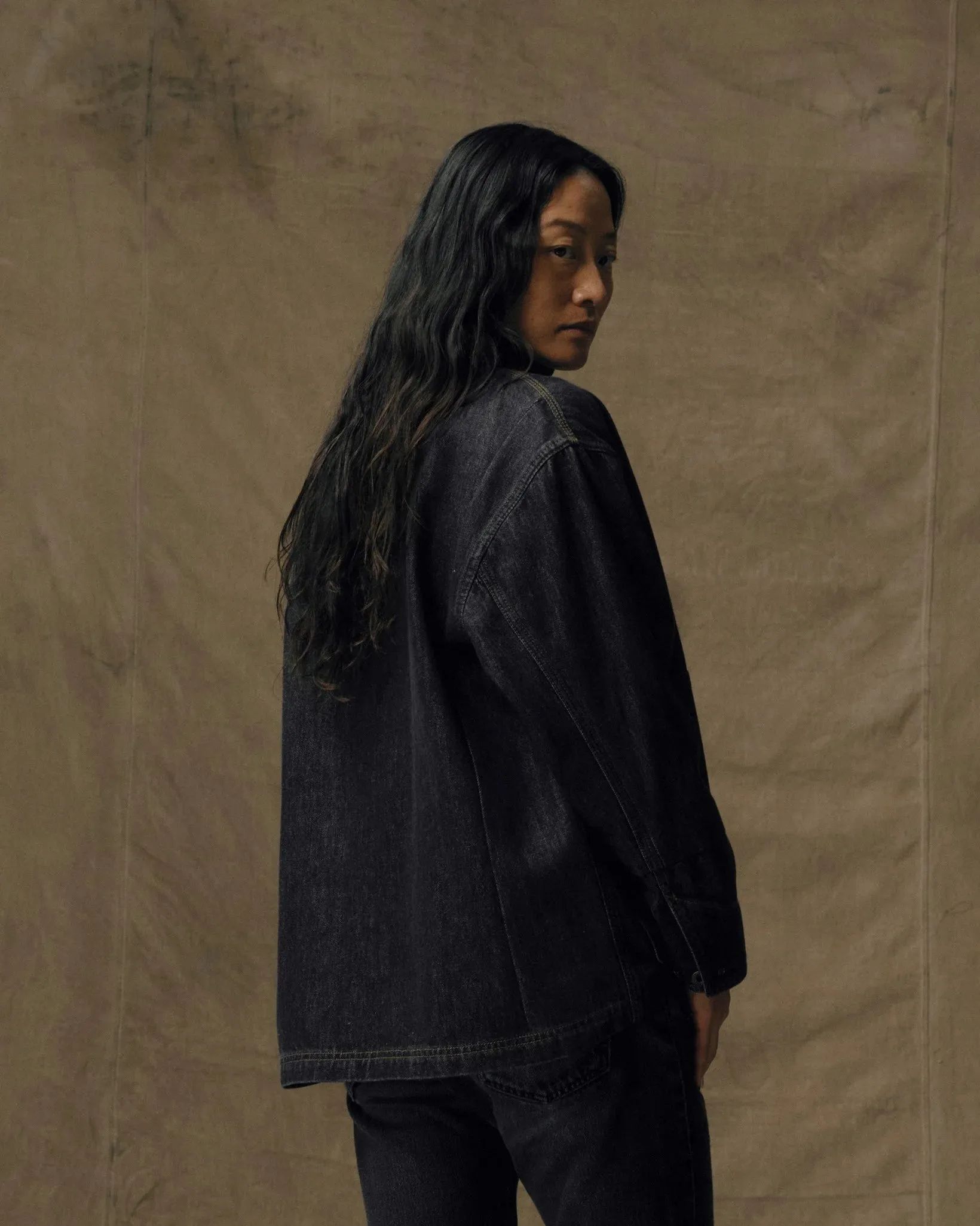 Women's Denim Barn Coat - Rinse Black sold by Cave and Post product image thumbnail 2