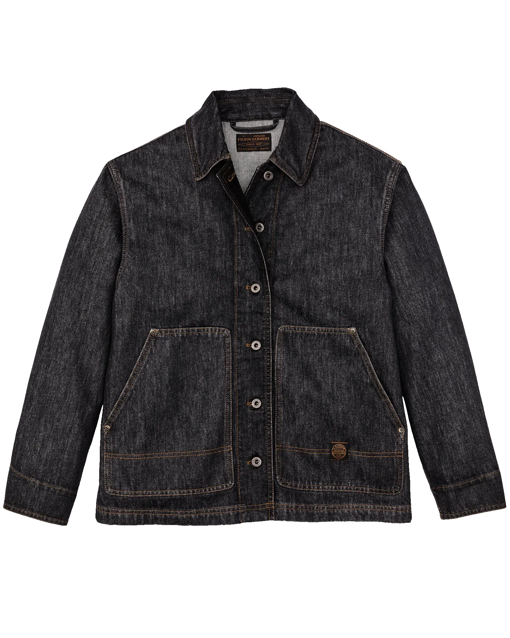 Women's Denim Barn Coat - Rinse Black sold by Cave and Post product image thumbnail 3