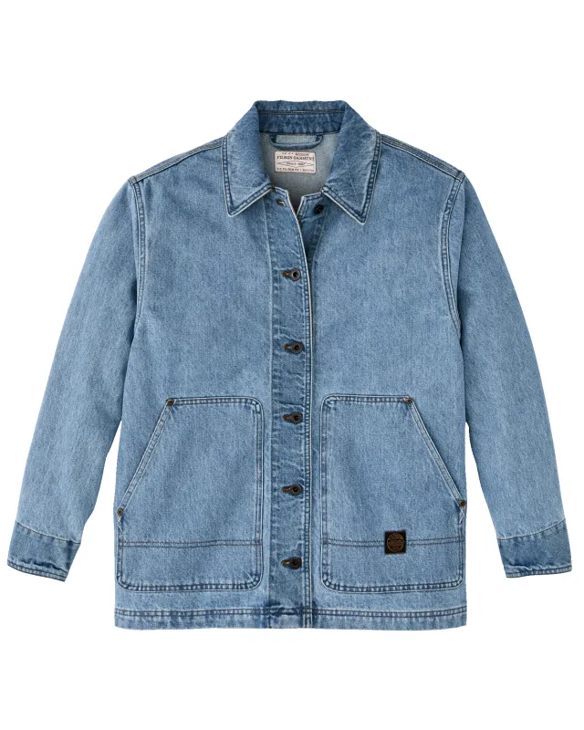 Women's Denim Barn Coat - Stone Wash Indigo sold by Cave and Post