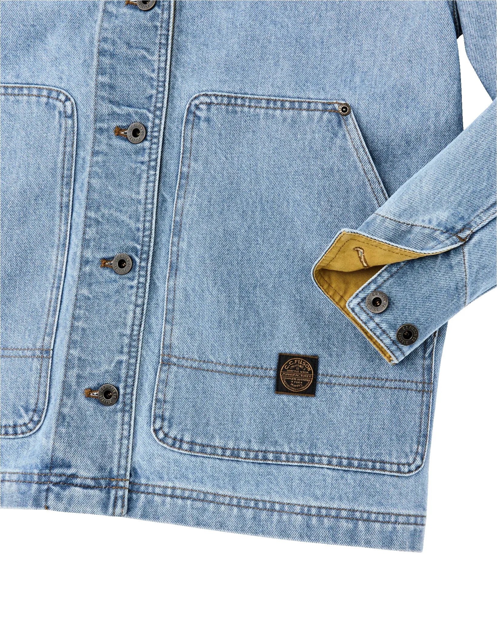 Women's Denim Barn Coat - Stone Wash Indigo sold by Cave and Post product image thumbnail 5