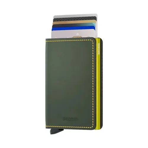 Slimwallet - Matte Grey & Lime sold by Cave and Post product image thumbnail 2