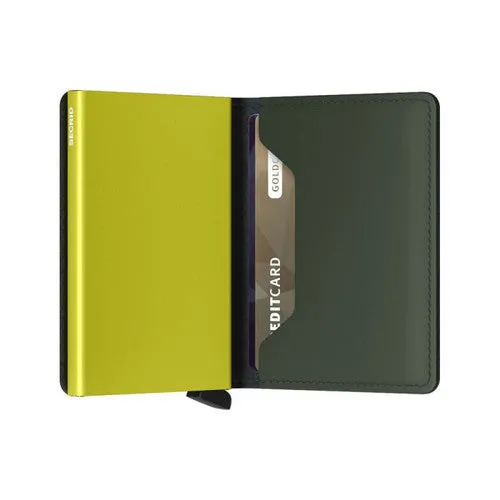 Slimwallet - Matte Grey & Lime sold by Cave and Post product image thumbnail 3