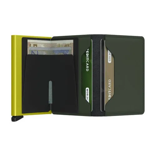 Slimwallet - Matte Grey & Lime sold by Cave and Post product image thumbnail 4