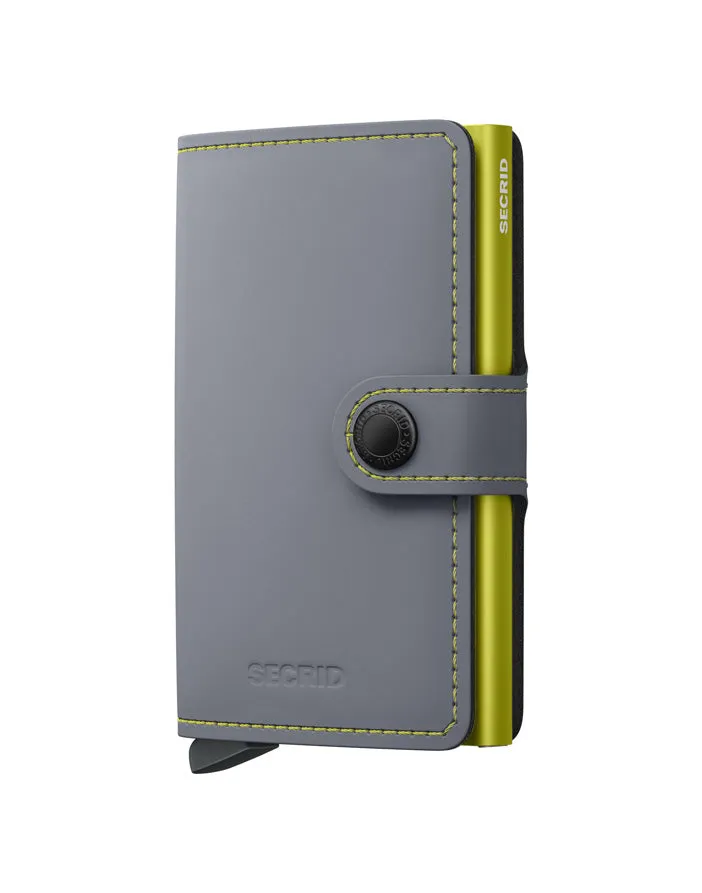 Miniwallet- Matte Grey & Lime sold by Cave and Post product image thumbnail 5