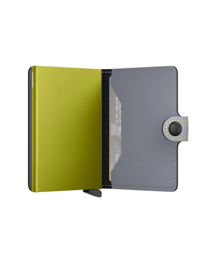 Miniwallet- Matte Grey & Lime sold by Cave and Post product image thumbnail 4