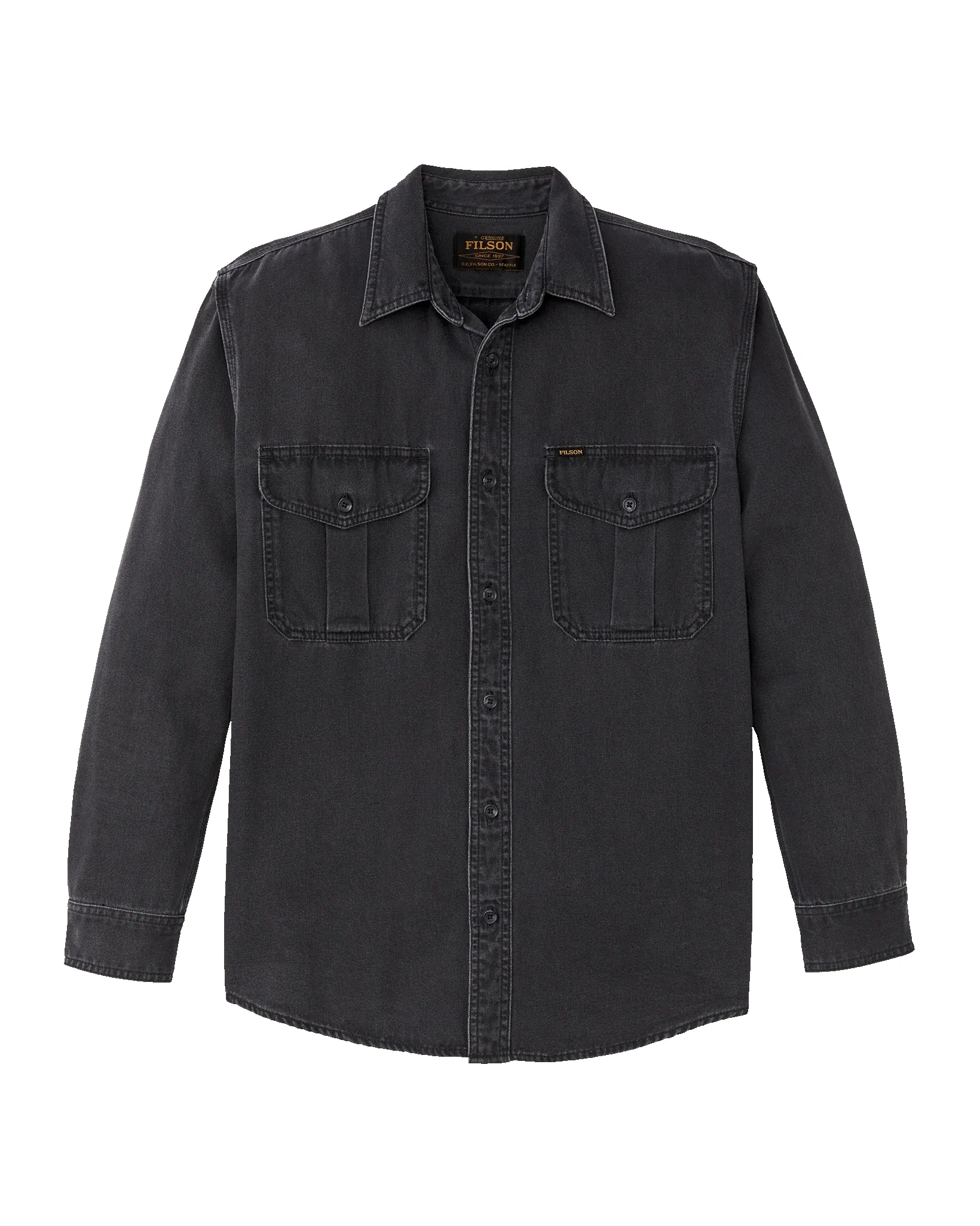 Denim Guide Shirt - Washed Black sold by Cave and Post product image thumbnail 2