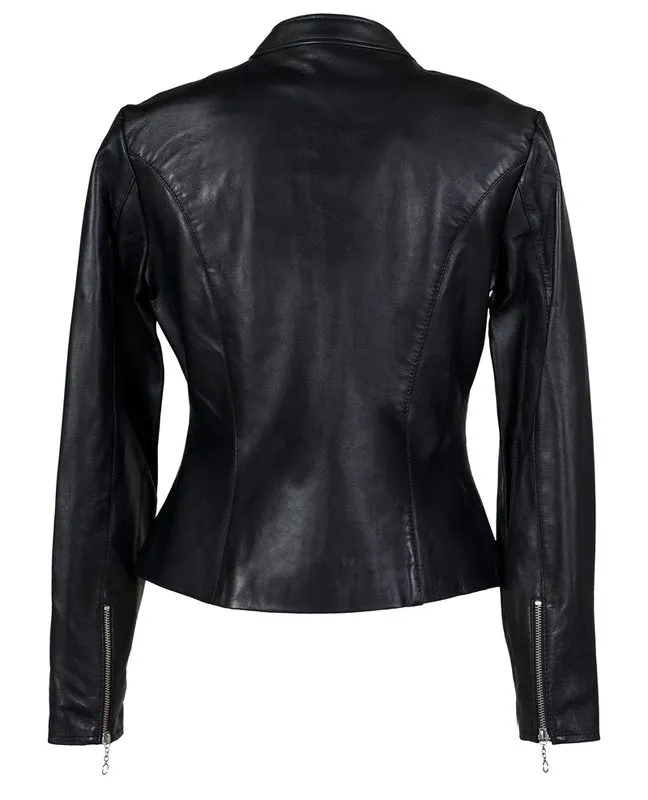 Women's Lambskin "Cafe" Leather Jacket sold by Cave and Post product image thumbnail 2