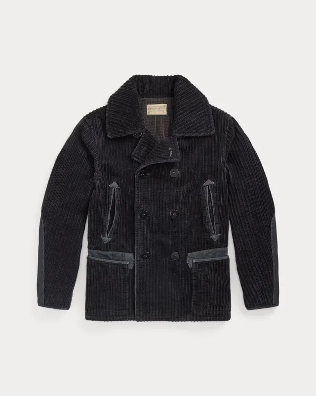 RRL Denim-Trim Corudory Peacoat sold by Cave and Post