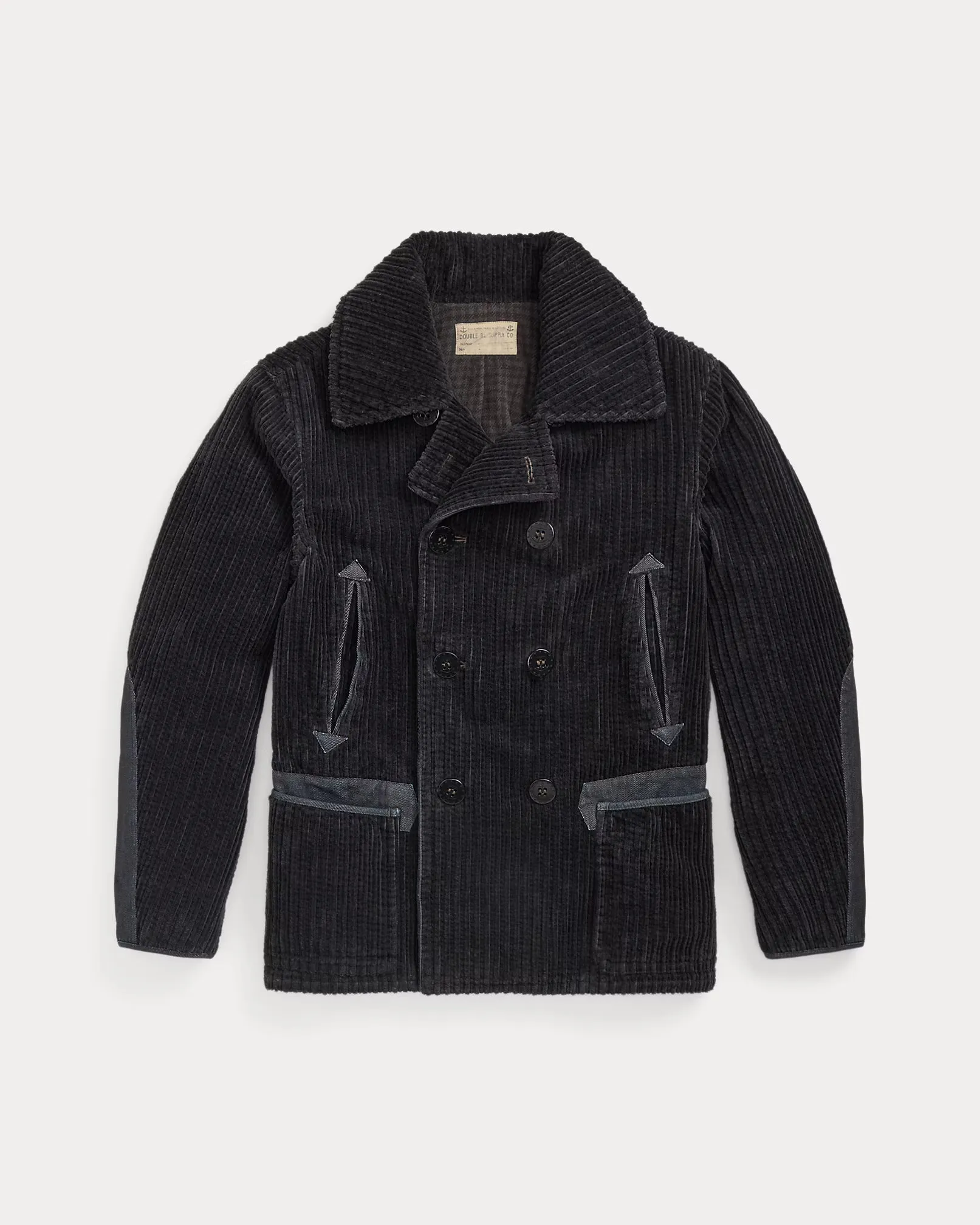 RRL Denim-Trim Corudory Peacoat sold by Cave and Post