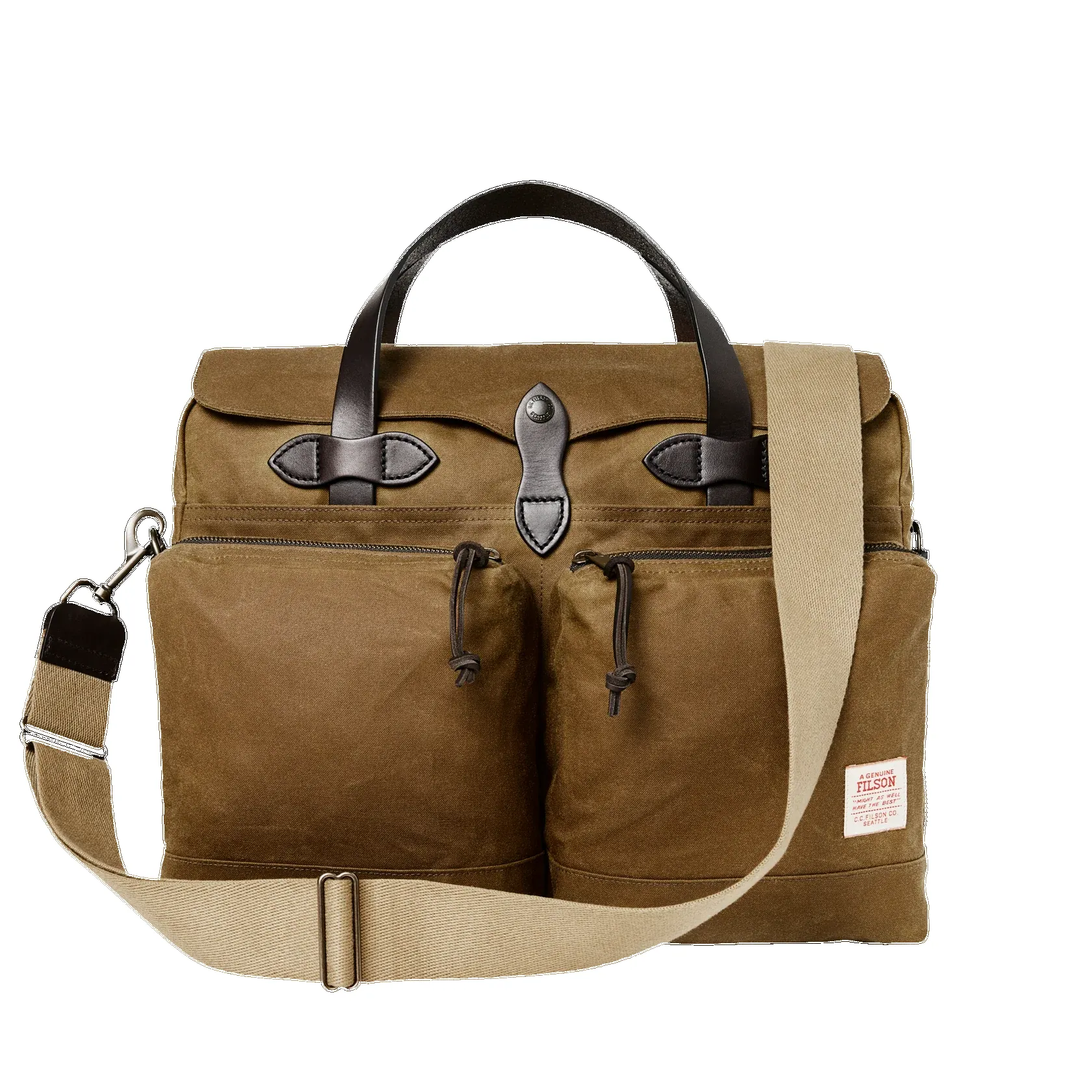 24 Hour Tin Cloth Briefcase - Dark Tan sold by Cave and Post