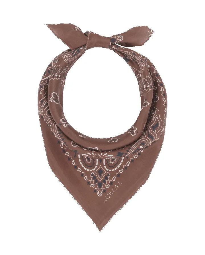 The Silk Bandana. Chocolate. sold by Cave and Post product image thumbnail 4