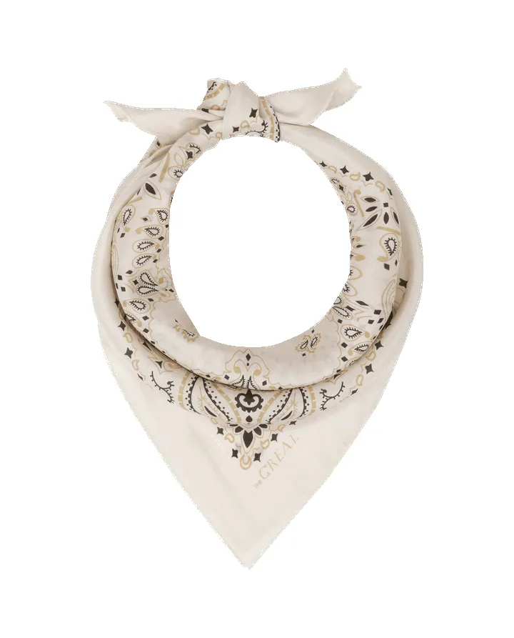 The Silk Bandana. Cream. sold by Cave and Post product image thumbnail 4