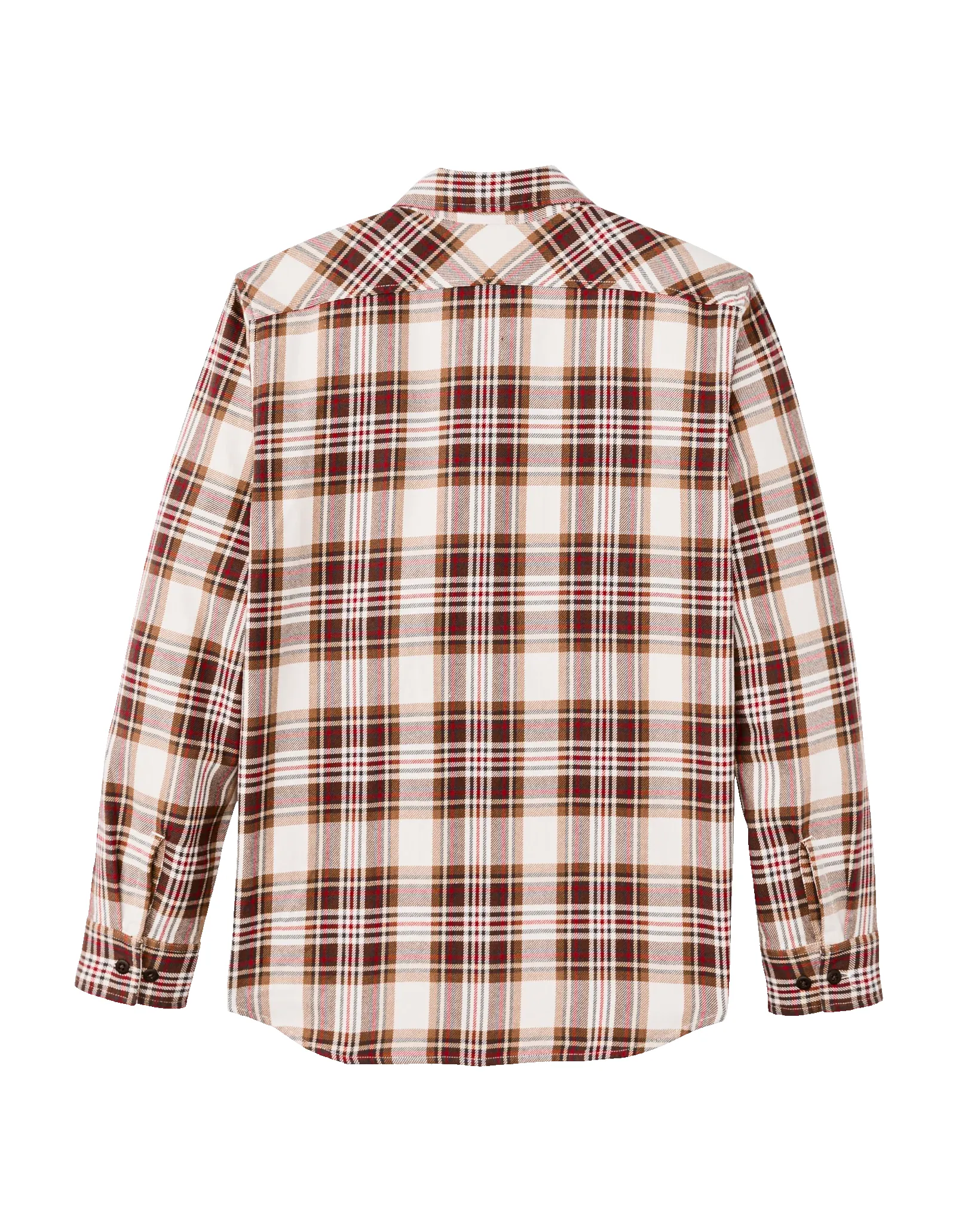 The Rangeland Flannel Shirt - Red / Brown Plaid sold by Cave and Post product image thumbnail 2