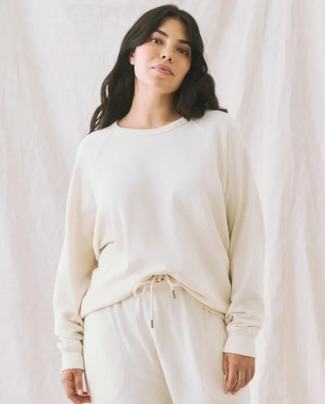 The College Sweatshirt. Washed White. sold by Cave and Post