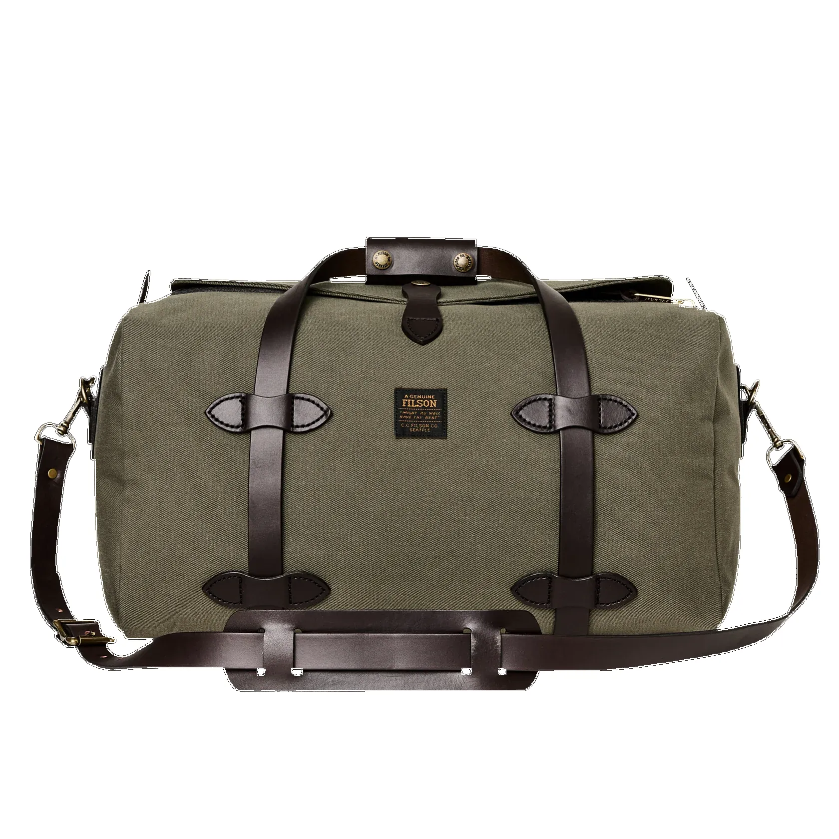 SMALL RUGGED TWILL DUFFLE - OTTER GREEN sold by Cave and Post