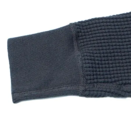 BIG WAFFLE Henley Neck T-shirt - Steel Gray sold by Cave and Post product image thumbnail 5