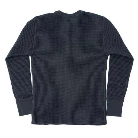 BIG WAFFLE Henley Neck T-shirt - Steel Gray sold by Cave and Post product image thumbnail 2