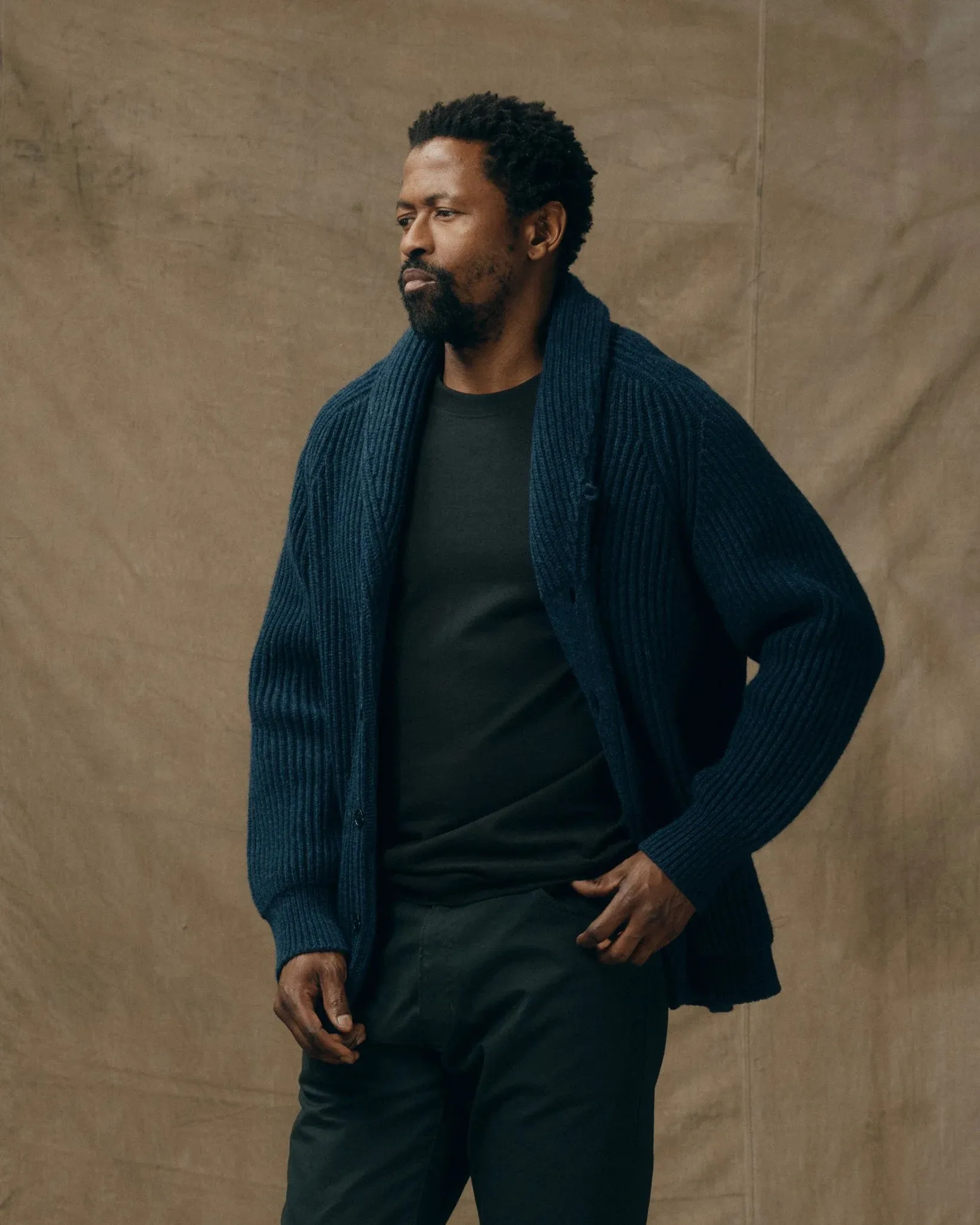 Bristol Cardigan Sweater - Navy sold by Cave and Post product image thumbnail 2