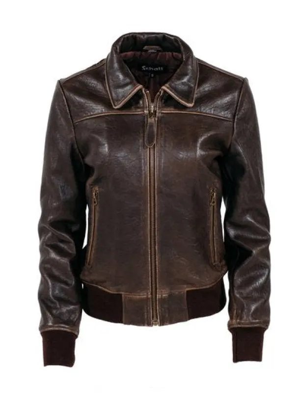 Women's Lambskin A-2 Inspired Flight Jacket sold by Cave and Post