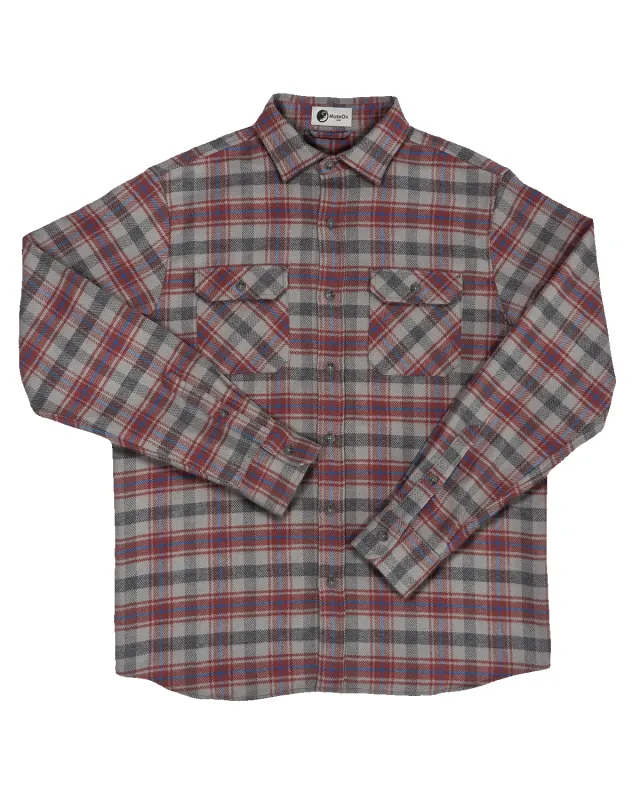 Field Grand Flannel, Sedona Red sold by Cave and Post