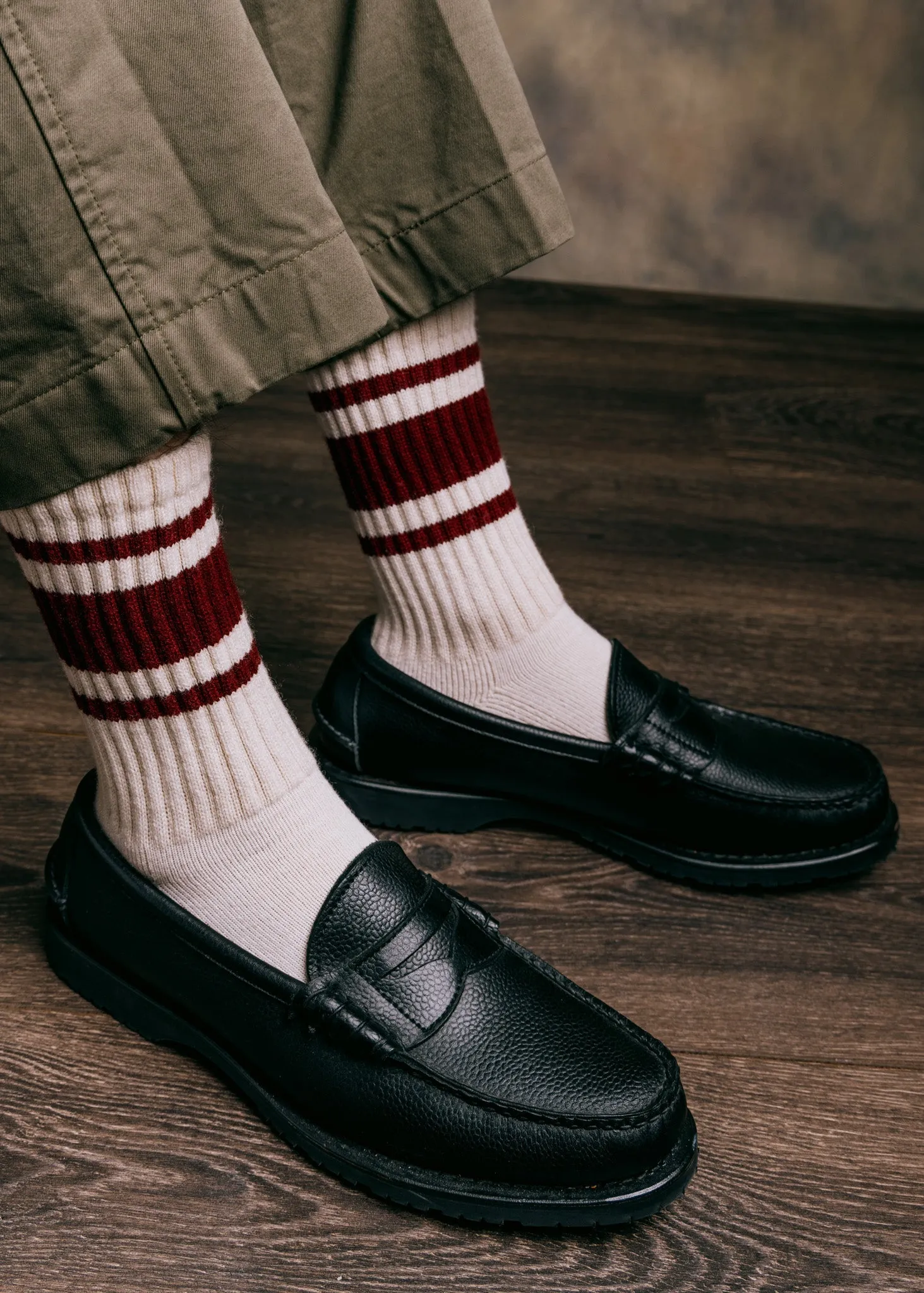 The Heathered Mono Stripe Socks sold by Cave and Post product image thumbnail 3