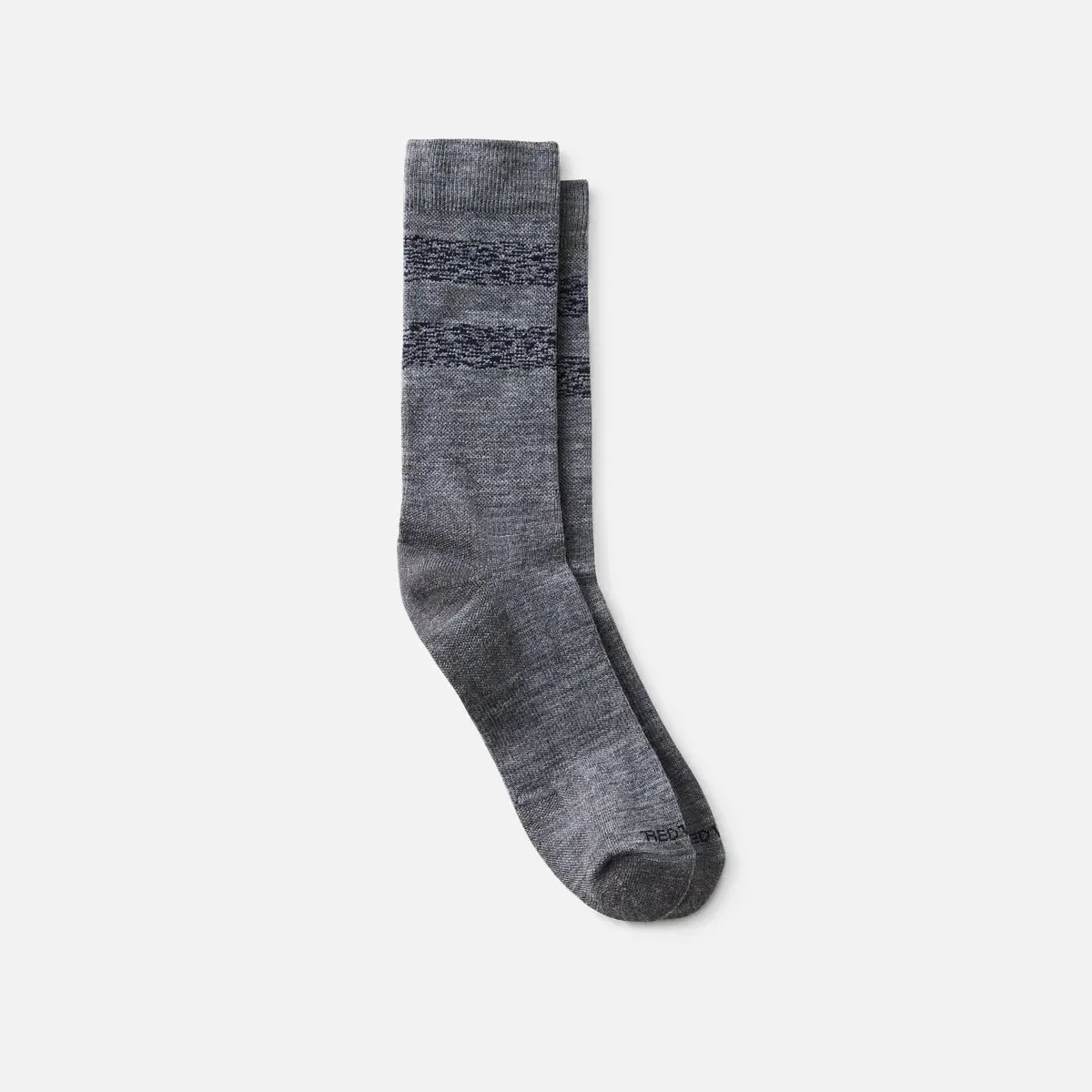 Wool Blend Striped Crew - Gray/Navy sold by Cave and Post