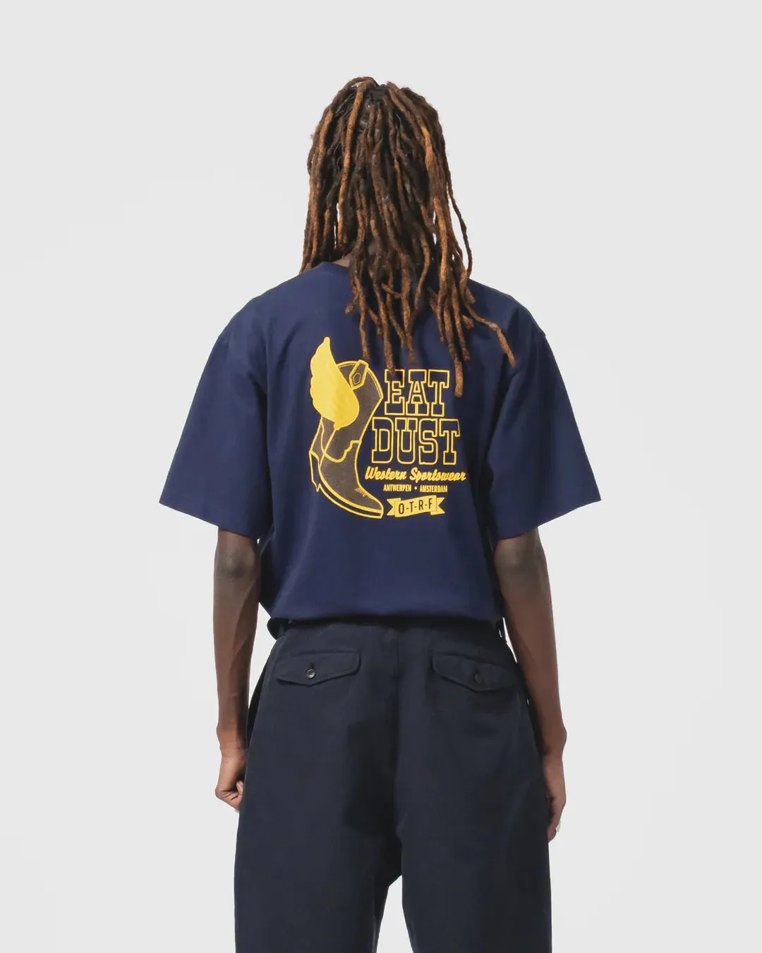 Flying Boots Tee Open End Indigo sold by Cave and Post product image thumbnail 4