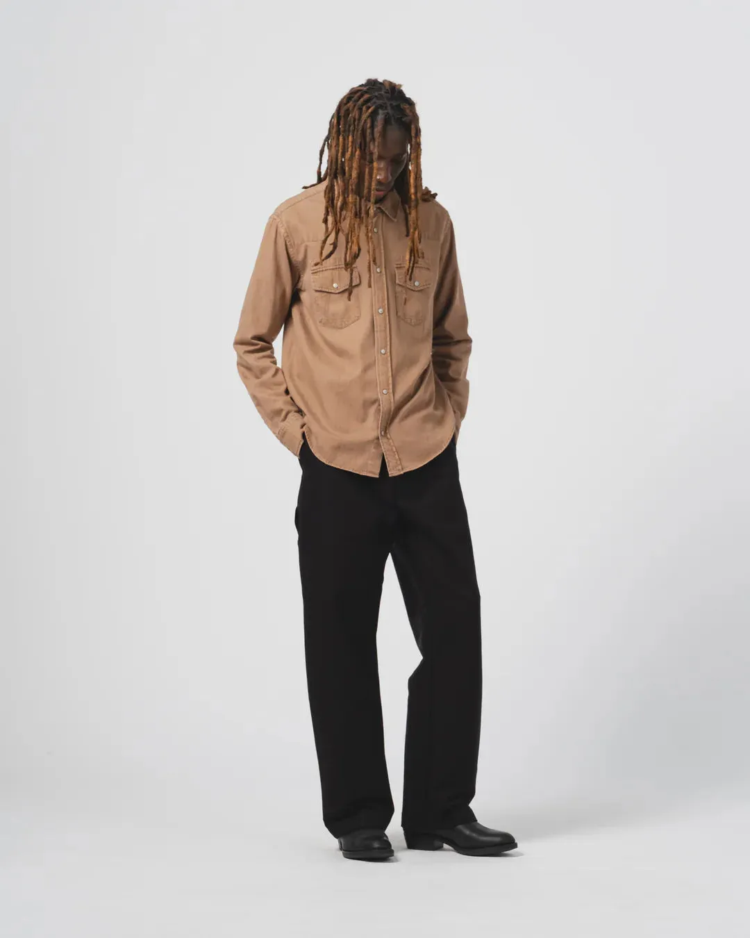 Western Shirt Twill Denim Brown sold by Cave and Post product image thumbnail 2