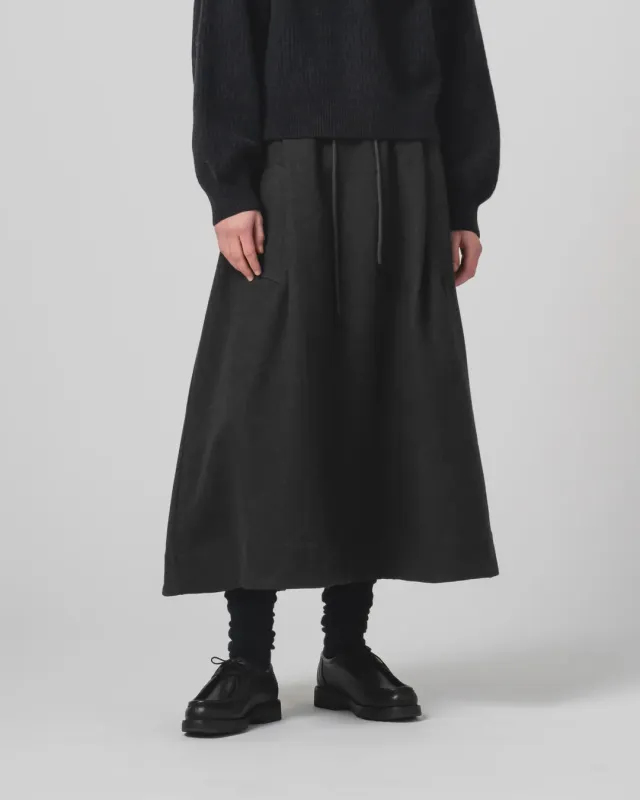 G.o.D Meadow Skirt Terrestre Wool Anthracite made by Girls of Dust