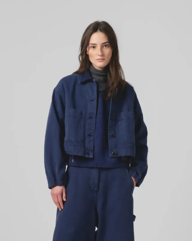 G.o.D Woopsie Jacket Canvas Indigo Blue made by Girls of Dust