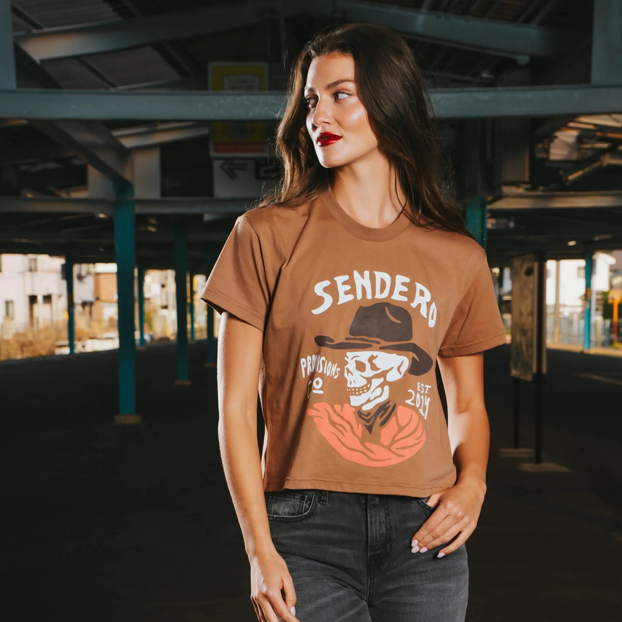 Quitado Boxy Tee - Light Brown sold by Cave and Post product image thumbnail 2