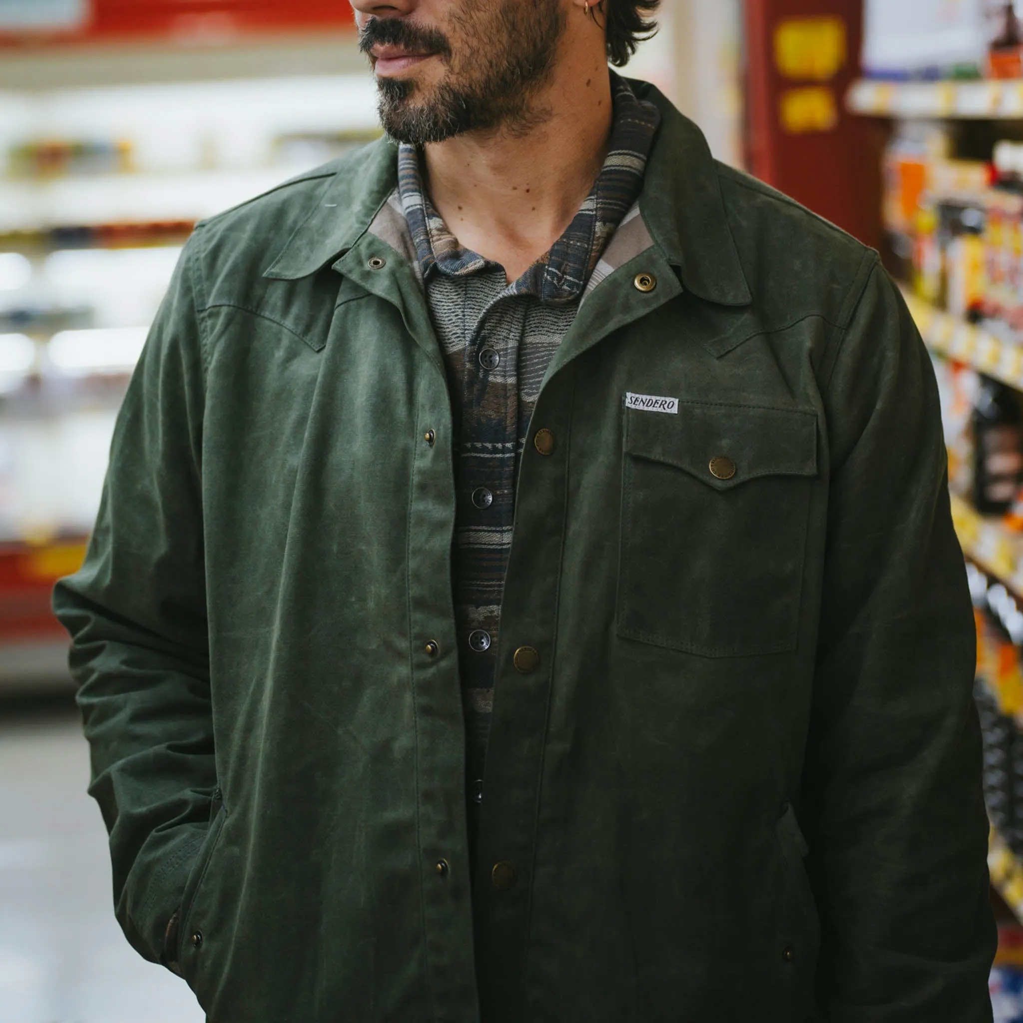 Rancho Waxed Jacket - Badlands Sage sold by Cave and Post product image thumbnail 2