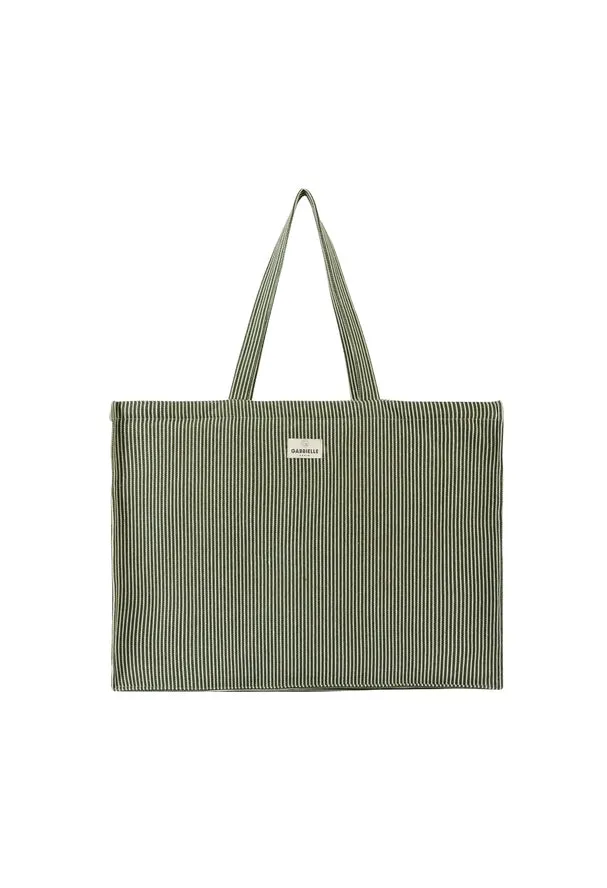 Cotton Weekend Bag Quartz Stripes sold by Cave and Post product image thumbnail 3