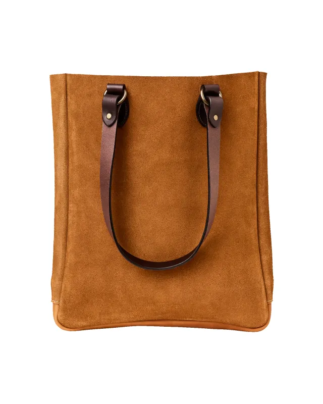 Suede Leather Open Tote Bag sold by Cave and Post