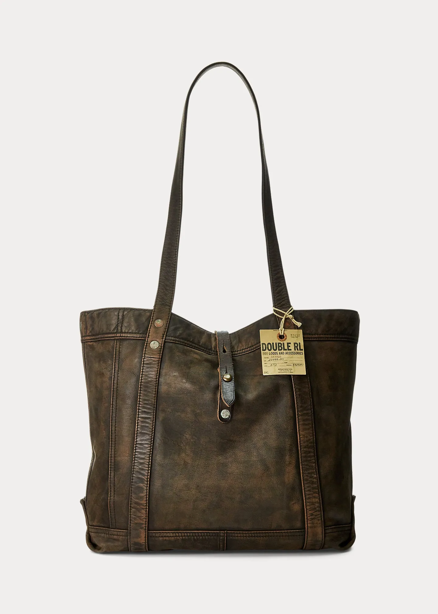 RRL Leather Tote sold by Cave and Post