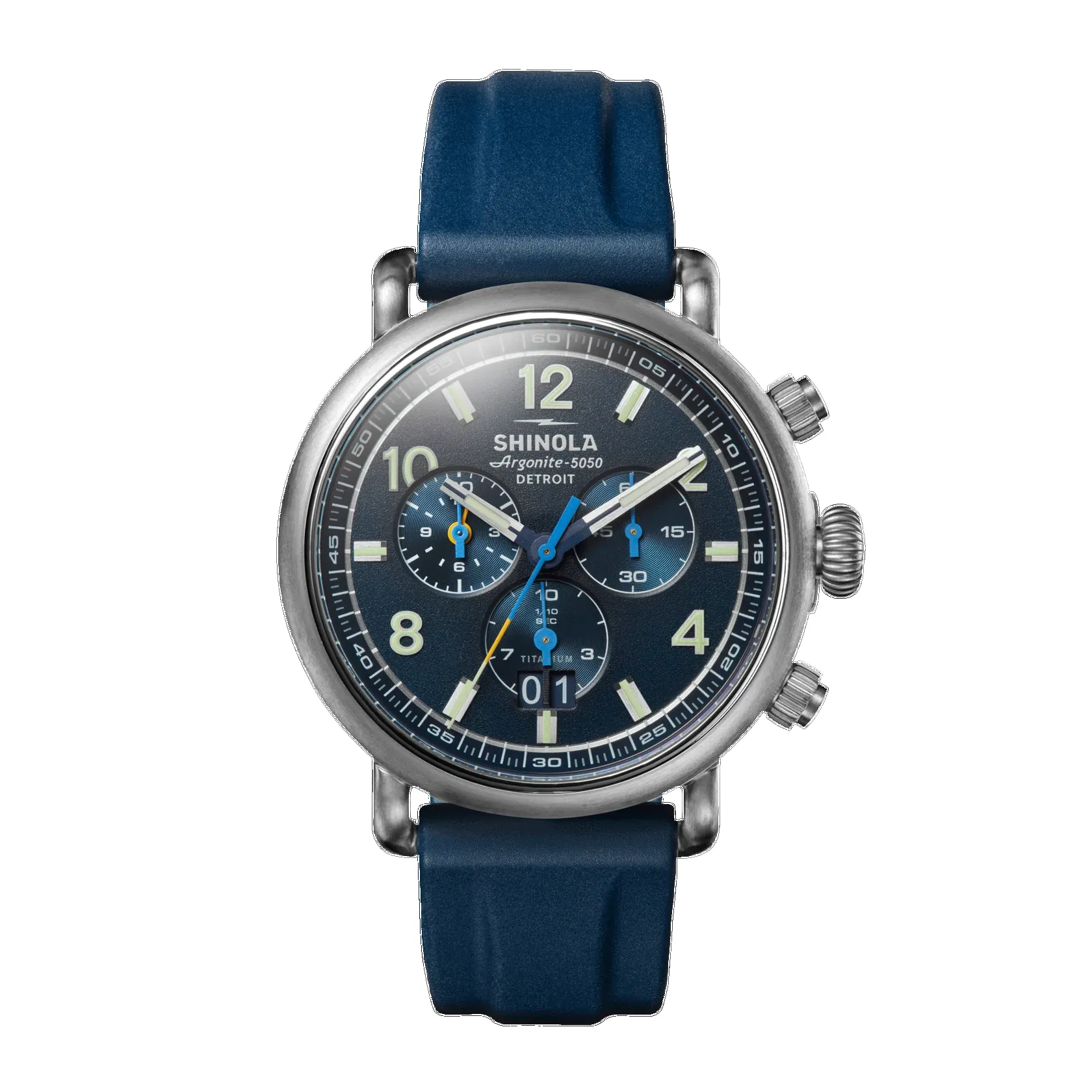 Runwell Chronograph West Wind Watch Gift Set with Additional Strap-Midnight Blue sold by Cave and Post product image thumbnail 5